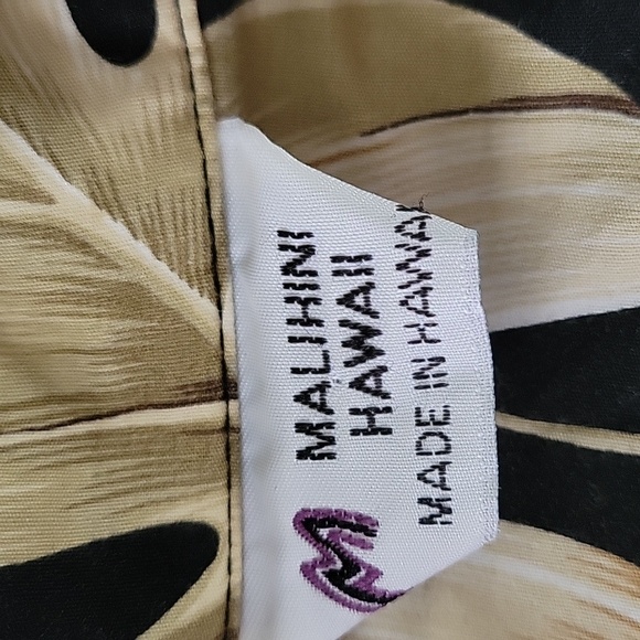 Malihini Hawaii men's tropical print button-down Short Sleeve shirt sz xl - Picture 3 of 4